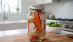 découvrez nos blinis maison délicatement garnis de légumes marinés et accompagnés d'une tartinade végétale savoureuse, pour une recette saine et gourmande.
