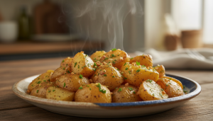 savourez la recette facile et gourmande des pommes de terre au beurre d’ail, un plat délicieux qui ravira toutes les papilles dès la première bouchée.