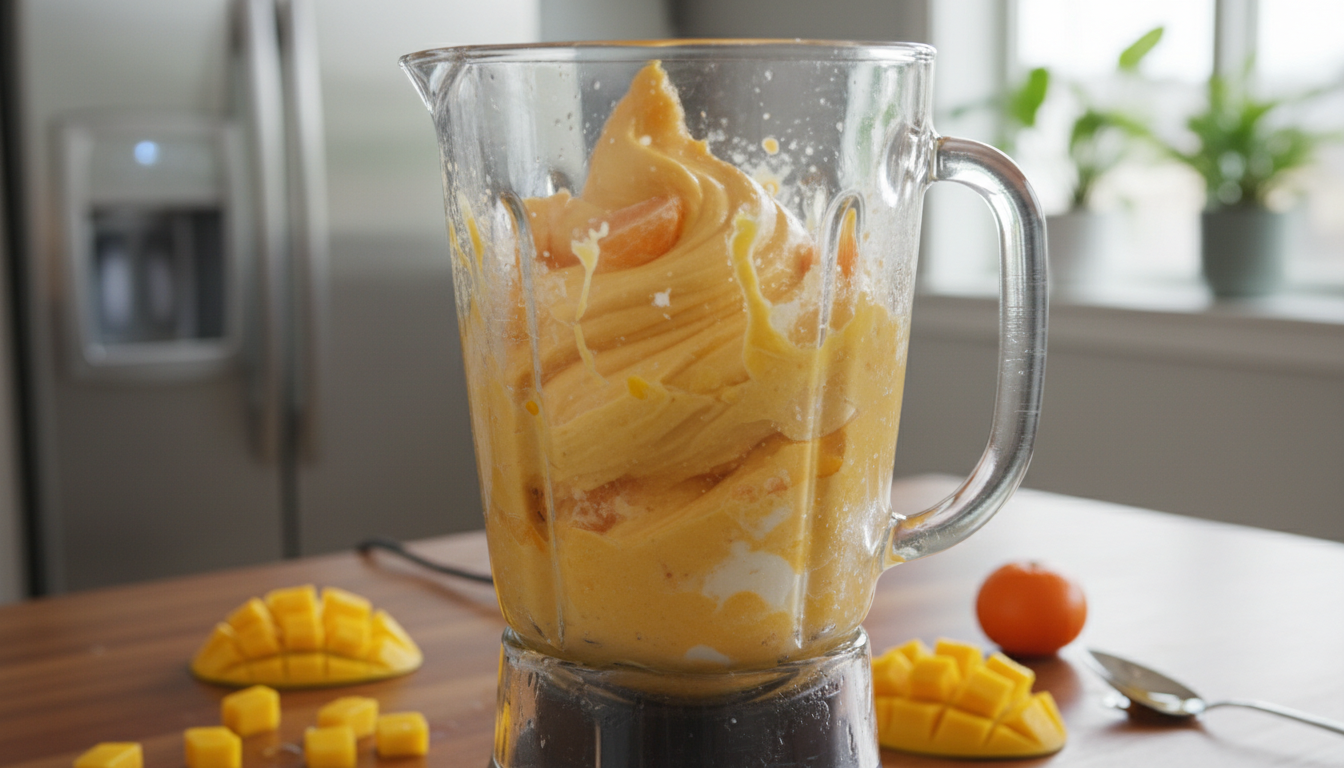 savourez notre yaourt glacé mangue-clémentine prêt en 5 minutes, le dessert hivernal frais et léger qui transformera vos pauses gourmandes en moments de plaisir exquis.