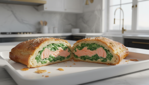 découvrez notre recette gourmande et légère de délice feuilleté au saumon frais et épinards, parfaite pour un repas savoureux et équilibré.