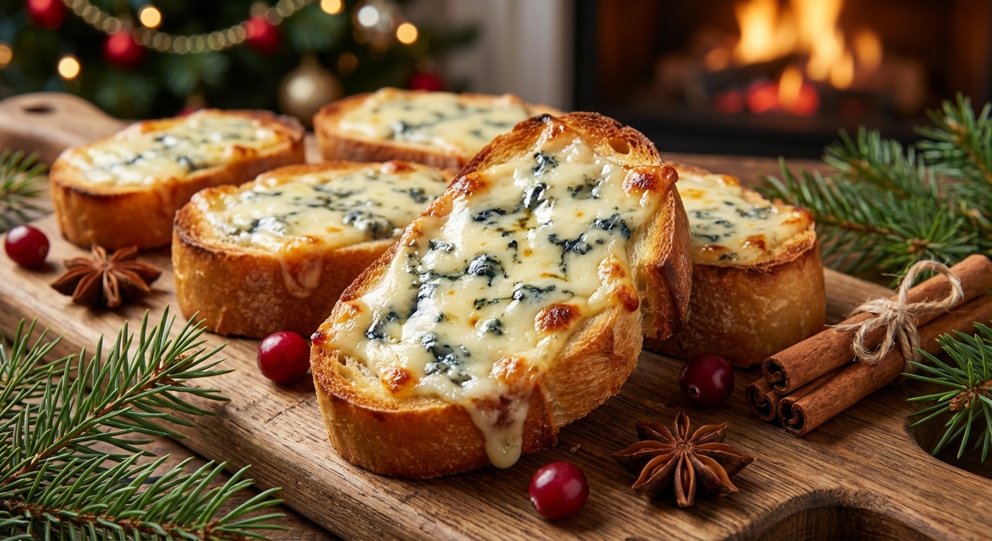 découvrez notre recette gourmande de toasts fondants au fromage bleu, parfaits pour les fêtes de noël. un délice facile à préparer pour régaler vos invités avec une touche savoureuse et festive.