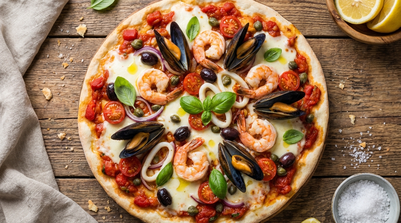 découvrez notre recette savoureuse et facile de pizza aux trésors de la mer, alliant fraîcheur des fruits de mer et délicieuses saveurs italiennes pour un repas gourmand.