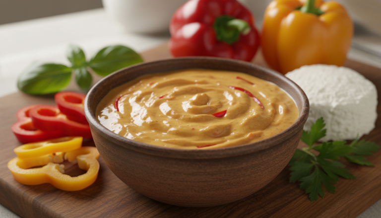 découvrez notre recette facile et gourmande de sauce crémeuse au poivron et fromage frais, parfaite pour accompagner vos plats et régaler vos papilles.