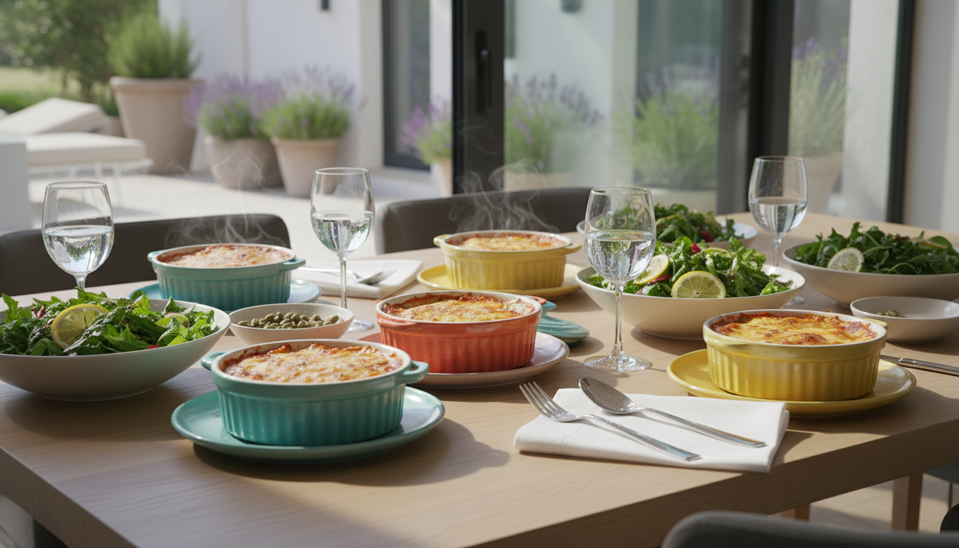 découvrez nos lasagnes légères au saumon, poireaux et champignons, nappées d'une béchamel onctueuse allégée pour un repas savoureux et équilibré.