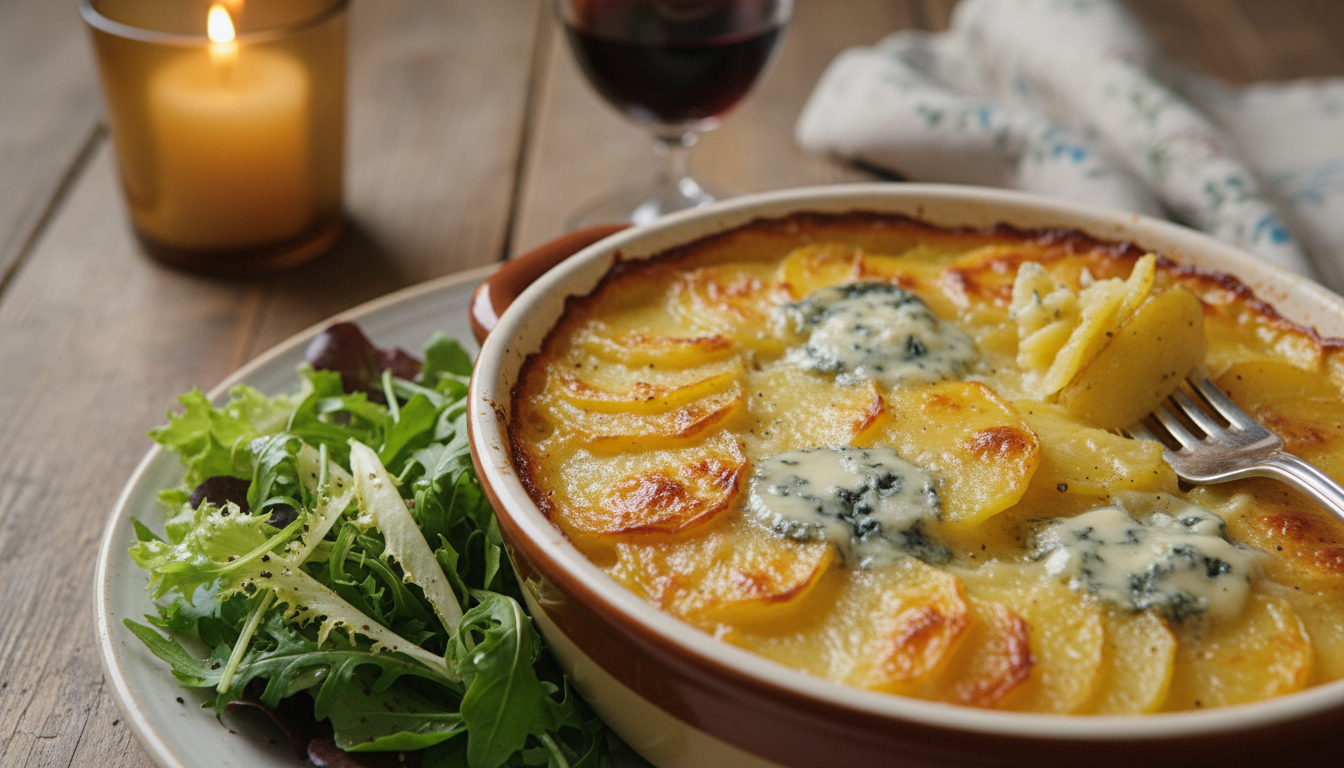 découvrez notre recette gourmande de gratin de pommes de terre au fromage bleu, un plat savoureux et fondant parfait pour régaler toute la famille.