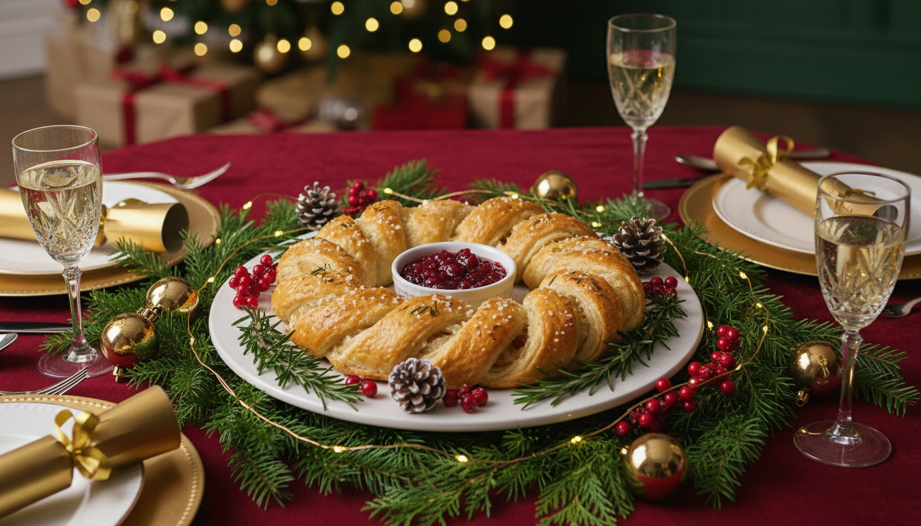 découvrez la couronne feuilletée, une alternative élégante aux toasts et verrines, qui impressionnera vos invités lors du réveillon avec sa saveur et son originalité.