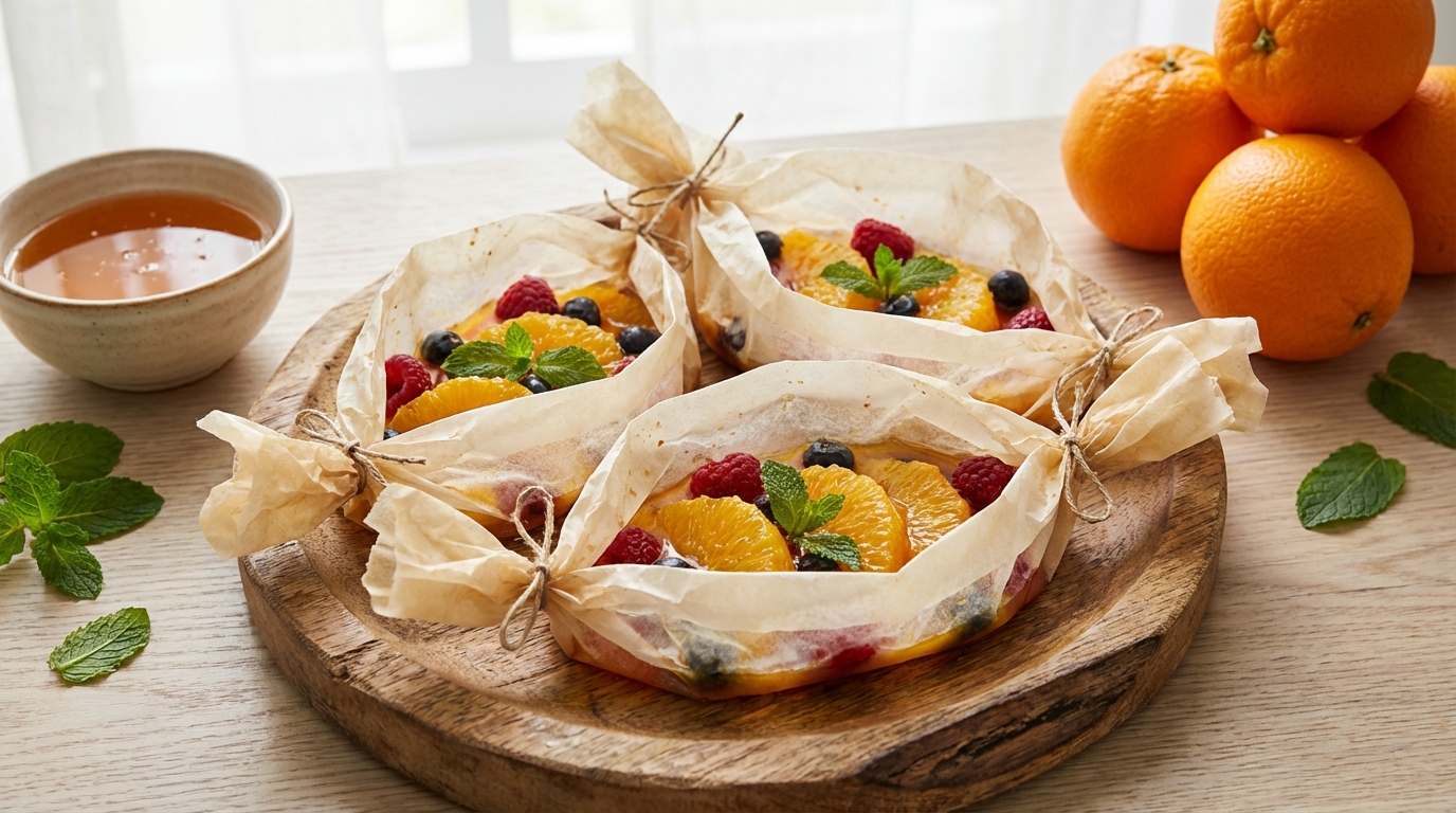 découvrez notre recette facile et saine de papillotes fruitées à l’orange, idéale pour un dessert léger et gourmand qui ravira vos papilles.