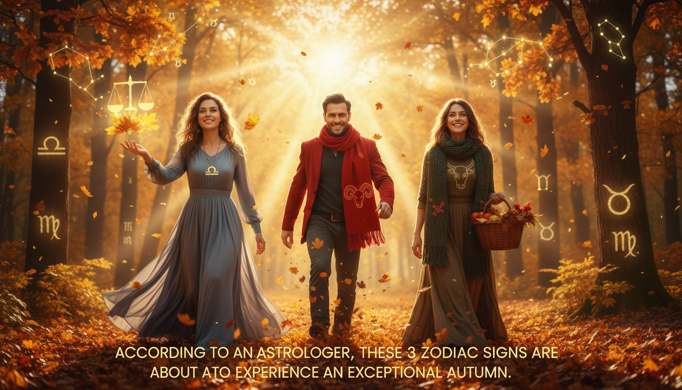 découvrez selon un astrologue quels sont les 3 signes du zodiaque qui vont vivre un automne exceptionnel, rempli de surprises et de changements positifs.