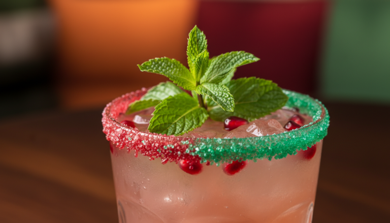 découvrez le mojito grenade aux éclats rouges et verts, une boisson fruitée et spectaculaire pour un réveillon étincelant et festif.