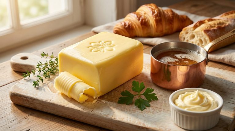 Beurre en cuisine française, ingrédient essentiel pour sauces et pâtisseries