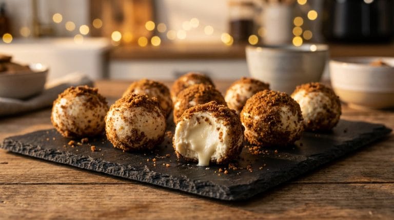 Bouchées fromage pain d'épices apéritives élégantes prêtes à servir