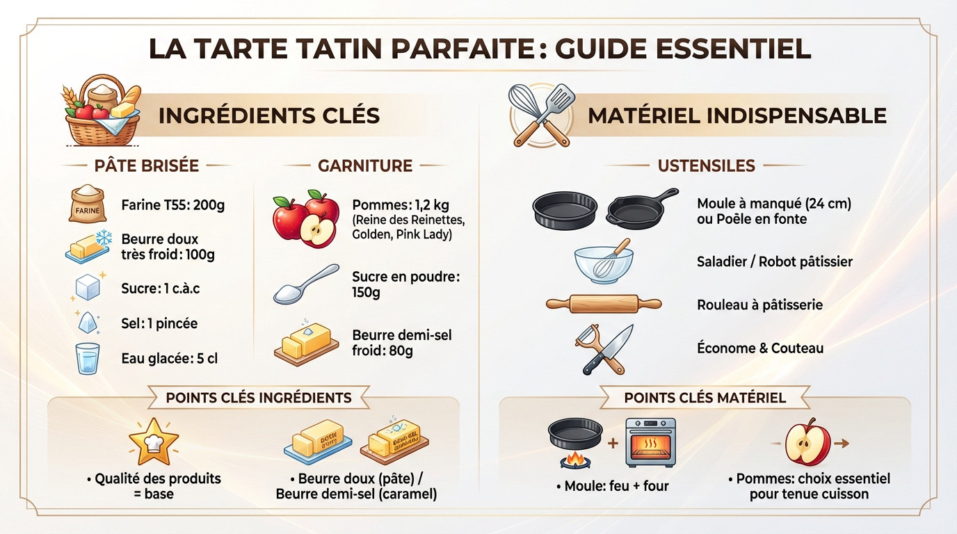 Tarte Tatin caramélisée et dorée selon la recette de Julie Andrieu