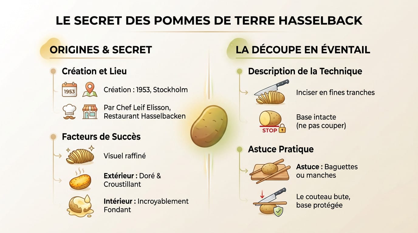 Pommes de terre Hasselback dorées et croustillantes avec découpe en éventail
