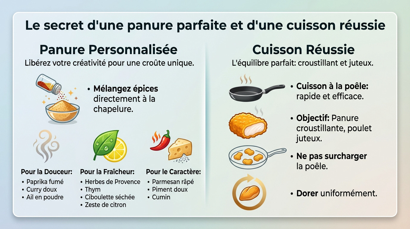 Nuggets de poulet maison dorés et croustillants cuits à la poêle