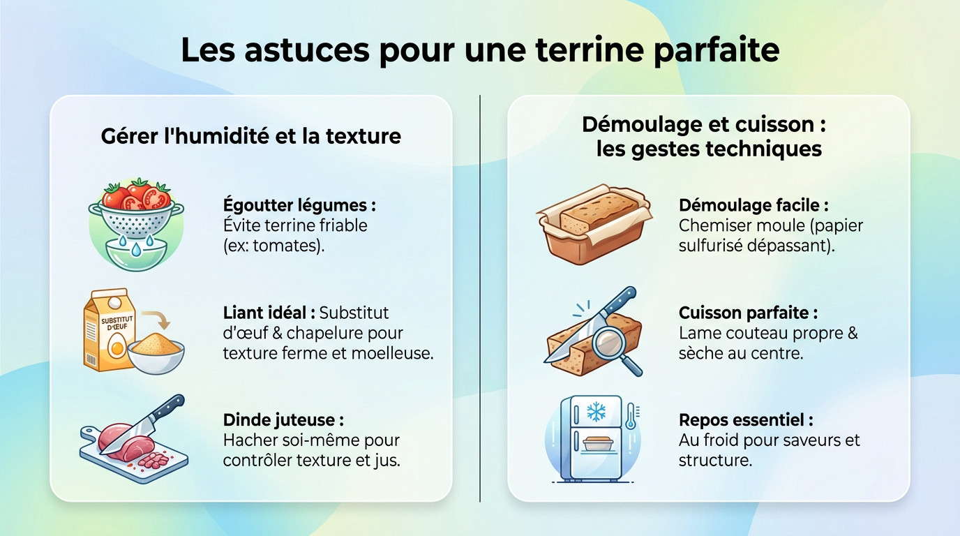 Préparation et astuces pour réussir une terrine de dinde maïs tomates