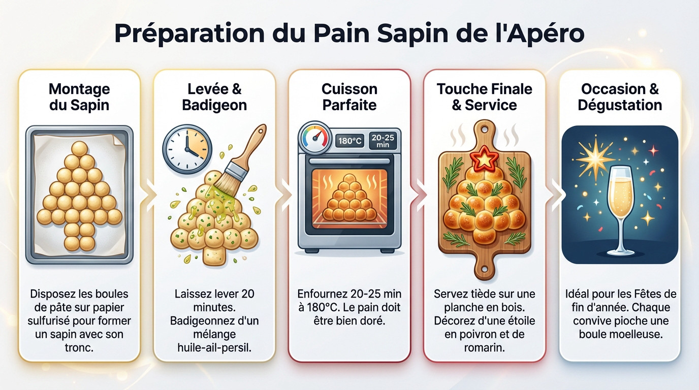 Préparation des boules de pâte pour le sapin apéritif au cheddar