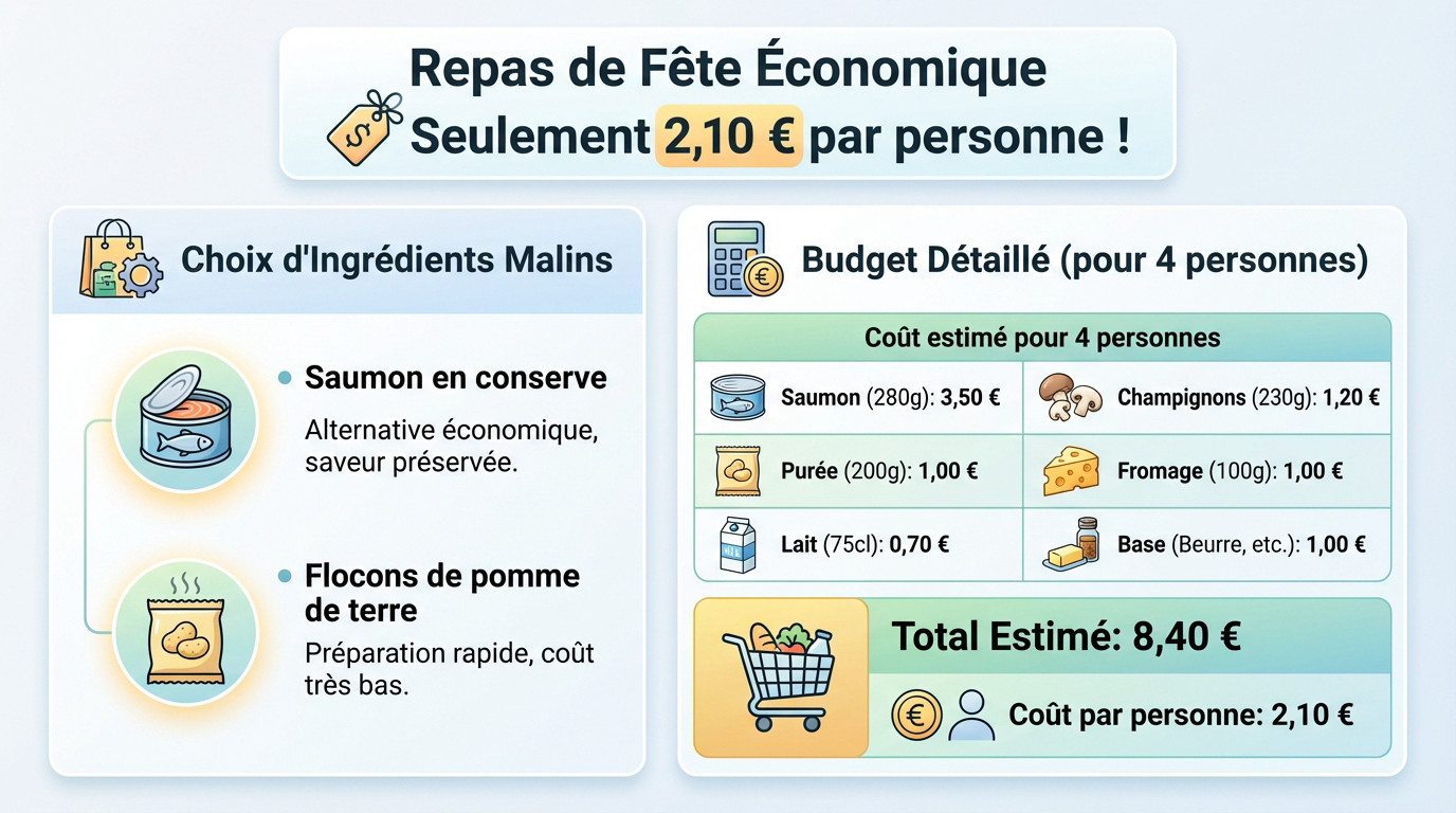 Gratin de Noël au saumon doré et crémeux dans un plat familial