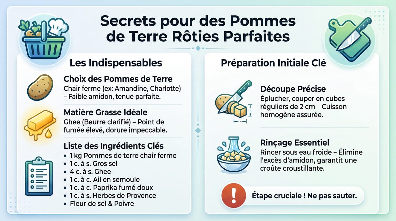 Pommes de terre sautées dorées et croustillantes cuisinées au ghee