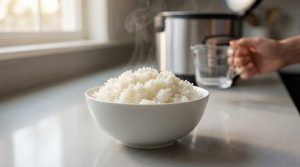 Cuisson de riz parfait avec grains détachés et texture légère