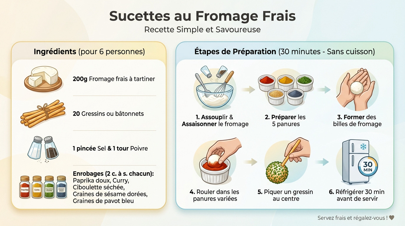 Sucettes colorées au fromage frais piquées sur des bâtonnets et enrobées d'épices
