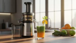 amzchef : profitez d'un extracteur de jus puissant et facile à utiliser pour des boissons fraîches et saines en un rien de temps.