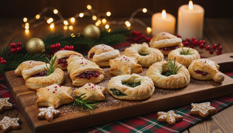 découvrez 3 recettes express et gourmandes à base de pâte feuilletée pour un apéro de noël rapide et festif. parfaites pour régaler vos invités sans passer des heures en cuisine !