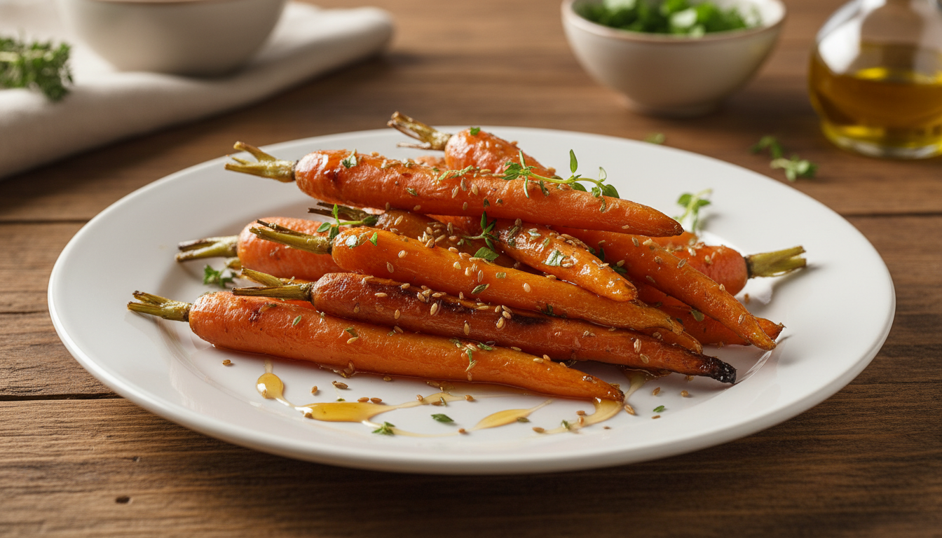 découvrez la recette savoureuse des carottes rôties au miel et cumin, un plat végétal exquis qui rivalise avec la viande et éveille les papilles grâce à ses saveurs délicates et épicées.