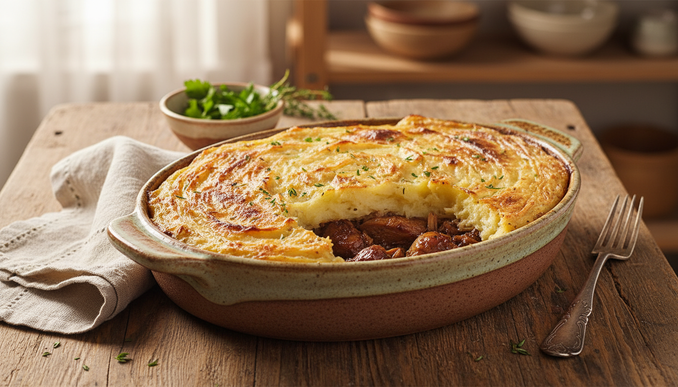 découvrez notre parmentier de canard maison, un plat réconfortant et savoureux qui vous donnera envie de rester chez vous pour le déguster en toute tranquillité.