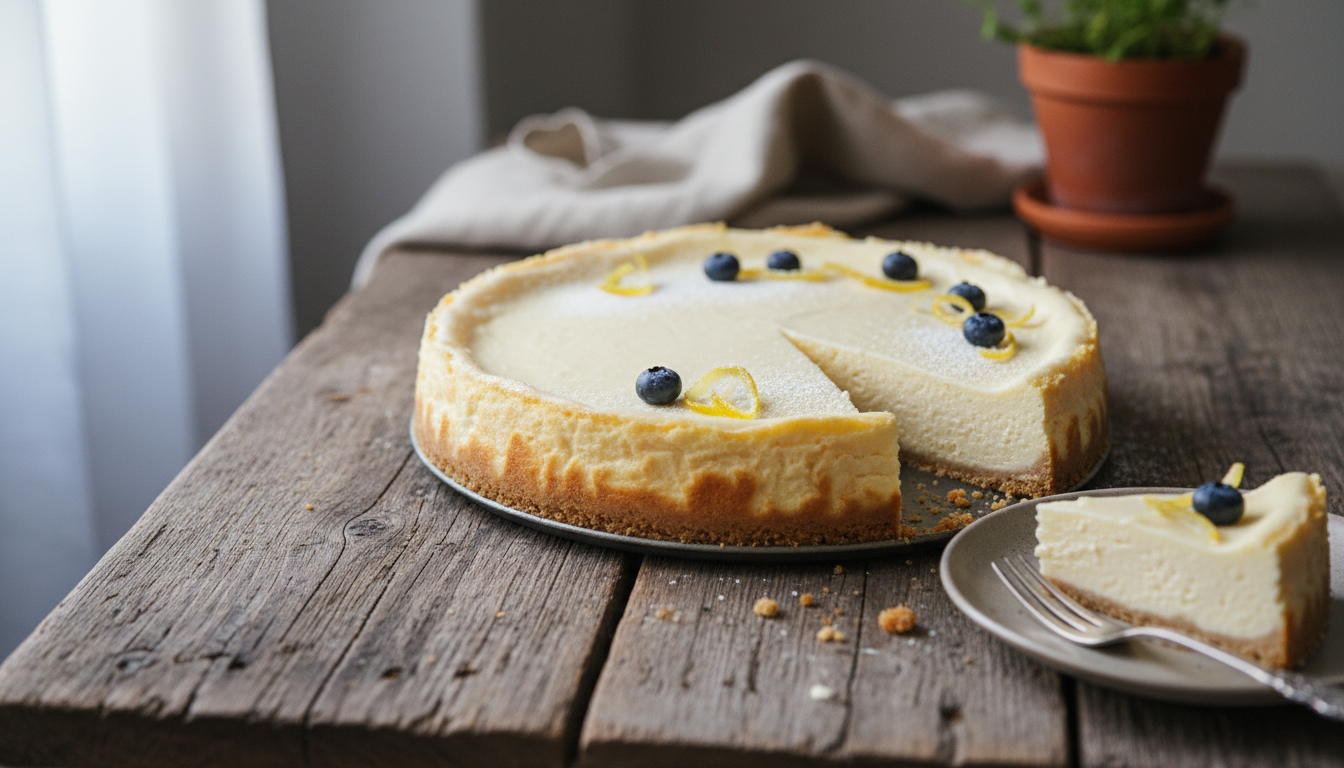 découvrez ce cheesecake au fromage frais, tendre et soyeux, qui allie simplicité et plaisir gourmand pour un dessert irrésistible.