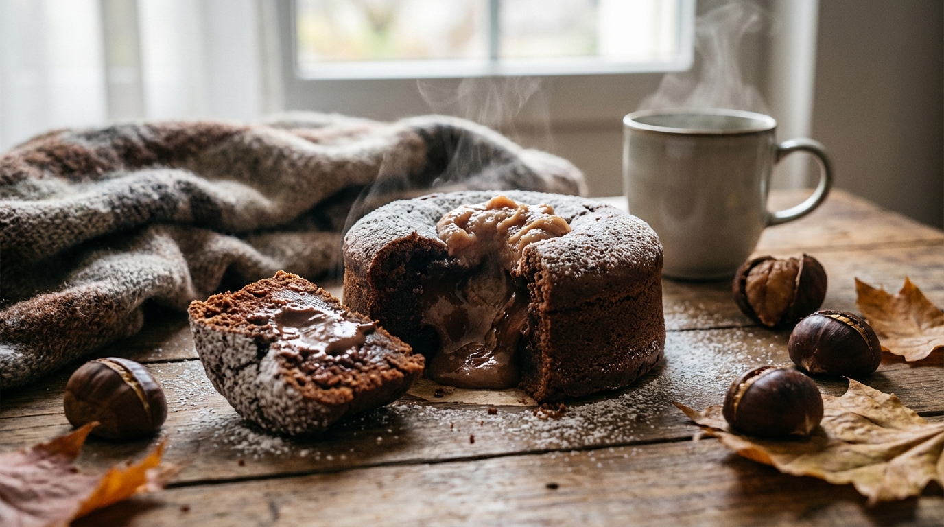 découvrez ce gâteau chocolat-marron fondant, une gourmandise irrésistible qui ravira tous les amateurs de douceurs grâce à son goût riche et sa texture délicate.