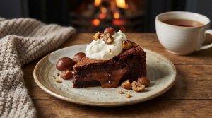 découvrez ce gâteau chocolat-marron fondant, une douceur irrésistible qui séduira tous les amateurs de saveurs riches et gourmandes.