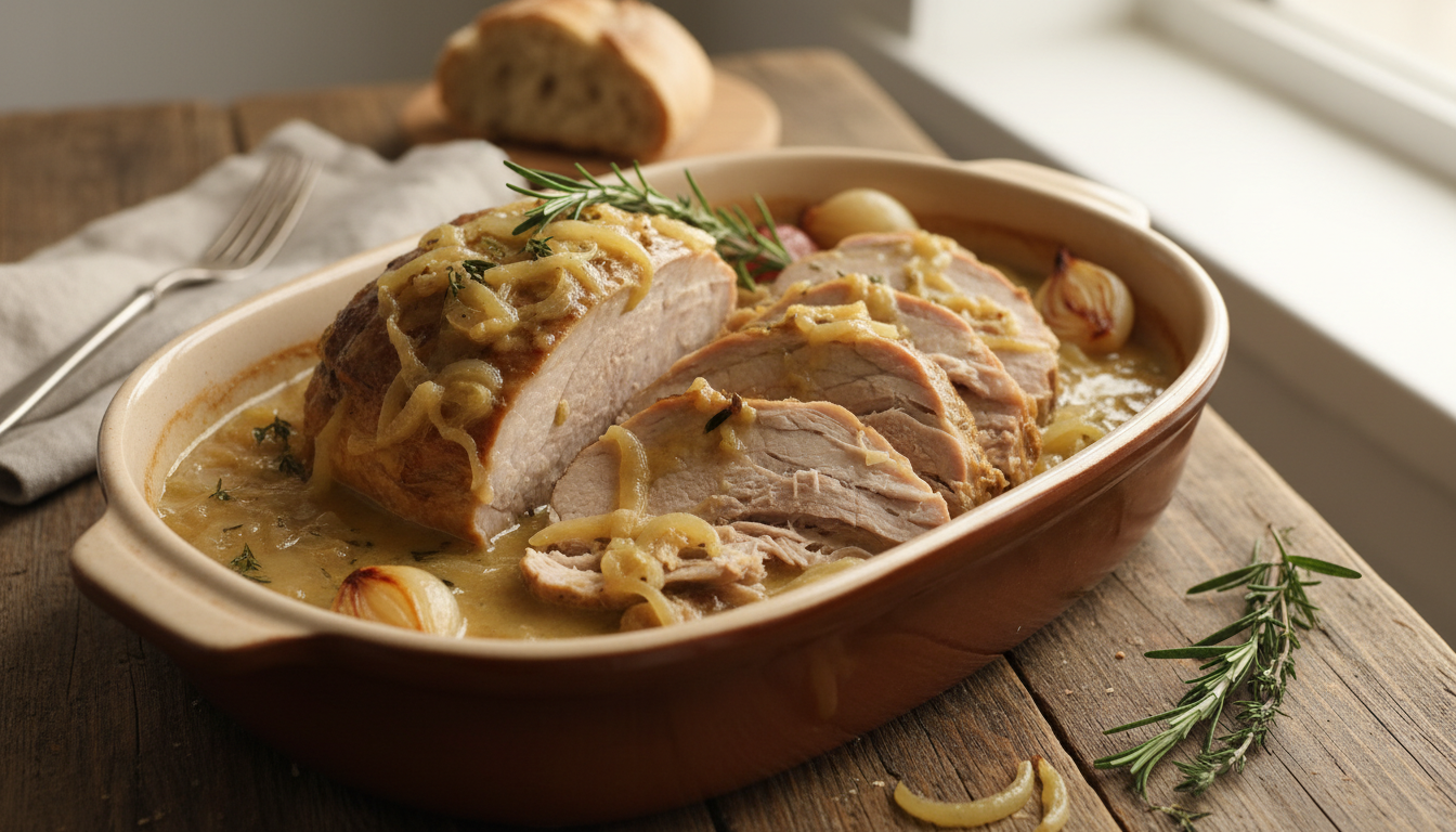 découvrez la recette du rôti de porc mijoté au lait, une viande ultra tendre et savoureuse à déguster à la cuillère pour un repas réconfortant.