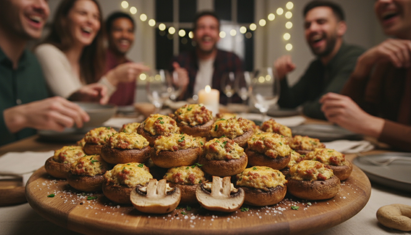découvrez notre recette facile de champignons gratinés à l’ail et aux fines herbes, un apéro chaud, fondant et croustillant à déguster directement sorti du four.