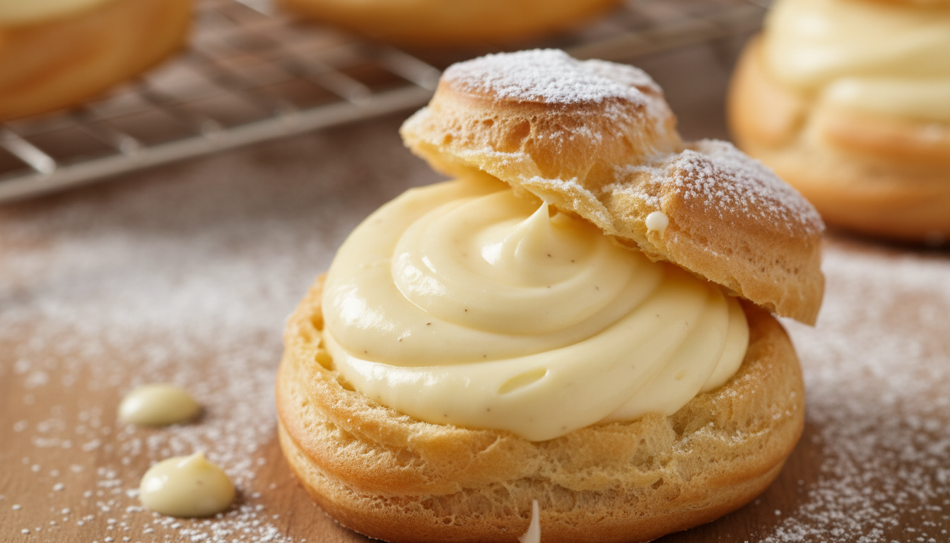 découvrez nos choux à la vanille, parfaitement croquants à l'extérieur et fondants à l'intérieur. un délice irrésistible qui fond en bouche en un instant.