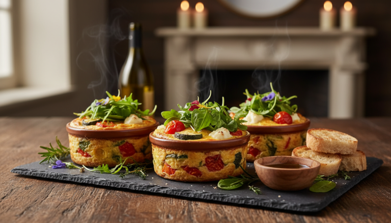 découvrez notre recette de clafoutis salé savoureux, mêlant légumes frais croquants et fromage de chèvre crémeux pour un plat gourmand et équilibré.