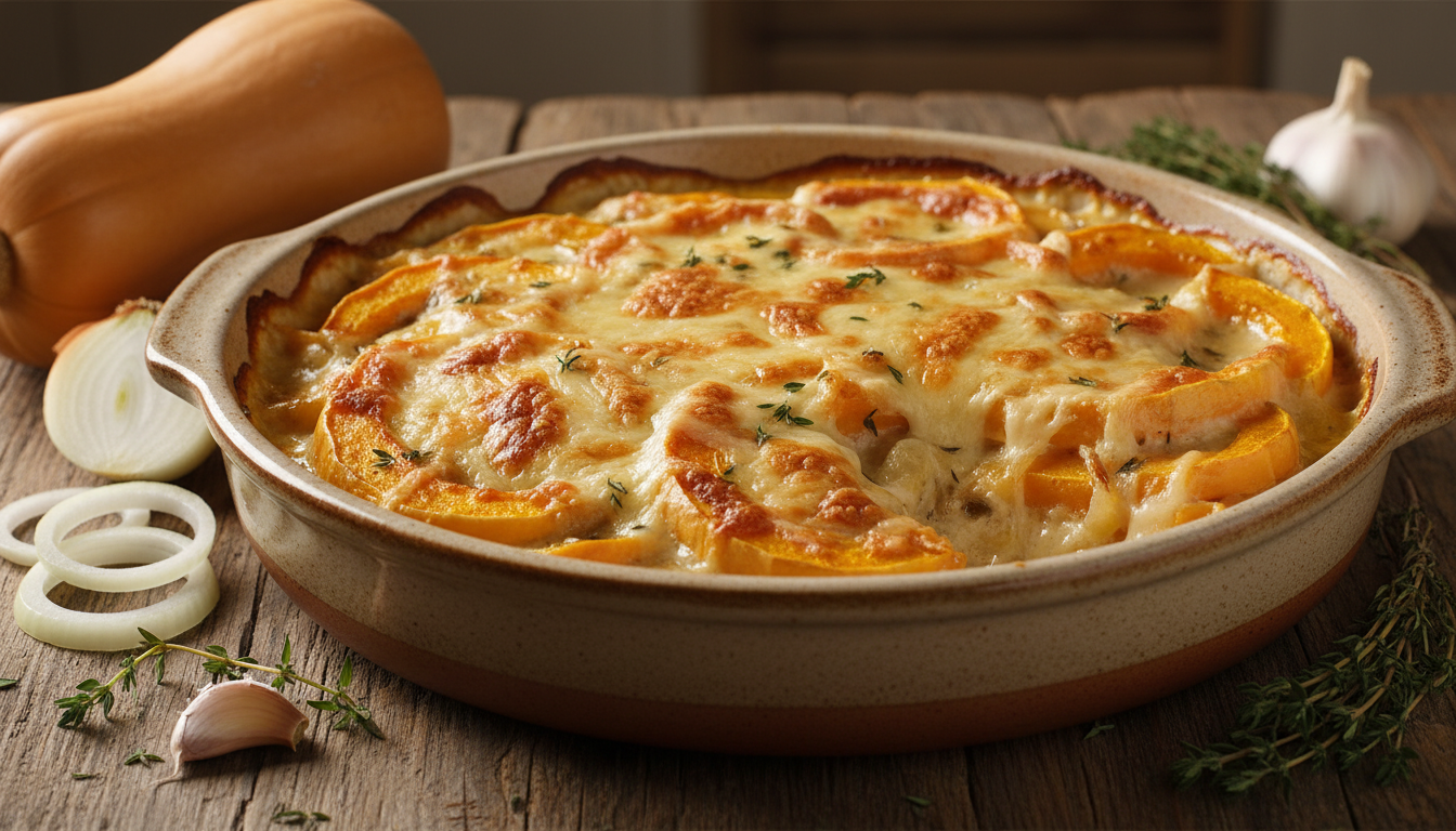 découvrez la courgiflette à la butternut, un gratin fondant et savoureux inspiré de la tartiflette, alliant simplicité et gourmandise pour régaler toute la famille.