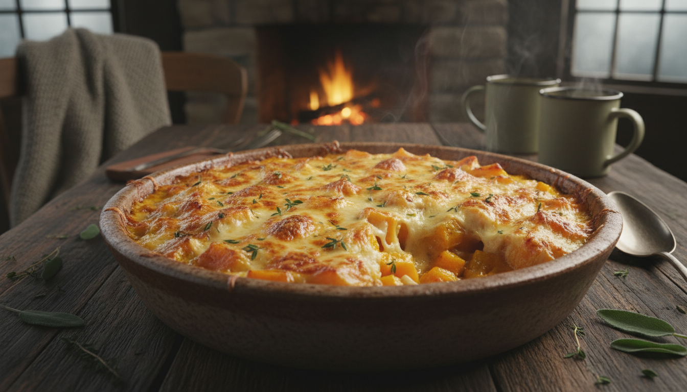 découvrez la courgiflette à la butternut, un gratin fondant et gourmand inspiré de la tartiflette, alliant simplicité et saveurs réconfortantes pour vos repas d'hiver.
