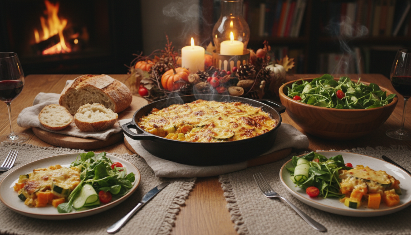 découvrez la courgiflette à la butternut, un gratin fondant et gourmand inspiré de la tartiflette, facile à préparer et parfait pour réchauffer vos soirées d'hiver.