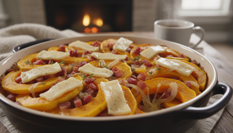 découvrez la courgiflette à la butternut, un gratin fondant inspiré de la tartiflette, simple à préparer et gourmand pour régaler toute la famille.