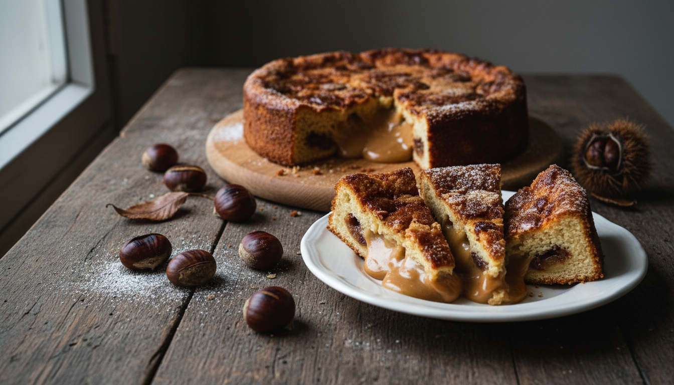 découvrez notre astuce simple pour réaliser un gâteau ultra moelleux à la crème de marrons, alliant une texture coulante et un croustillant irrésistible.