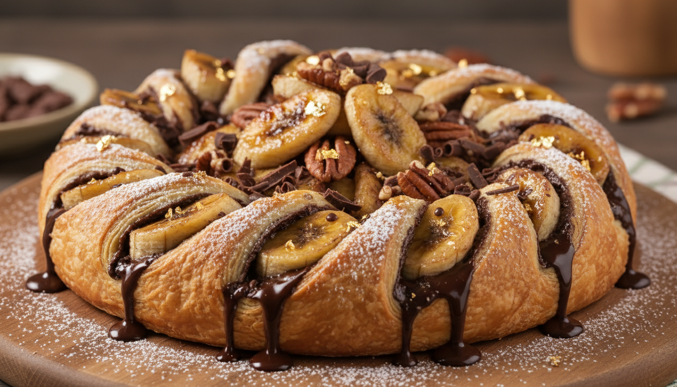 savourez une galette des rois moelleuse et gourmande, mêlant l'audace de la banane à la douceur du chocolat. une alliance surprenante à ne pas manquer !