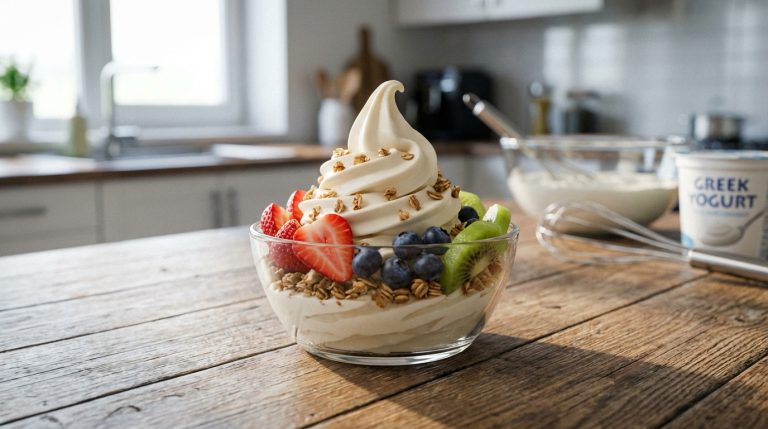 apprenez à réaliser un yaourt glacé délicieux et surprenant sans sorbetière, avec une recette simple et rapide qui ravira petits et grands.