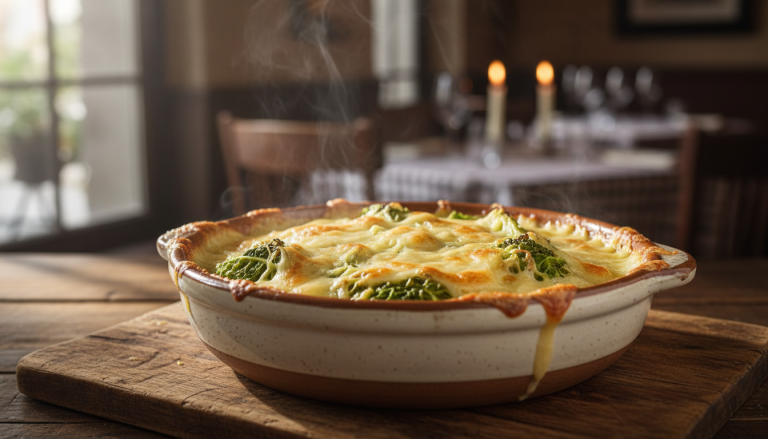 découvrez notre recette gourmande de gratin de chou au fromage à raclette, un délice fondant parfait pour régaler toute la famille.