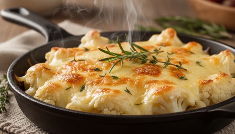découvrez notre recette gourmande de gratin de chou-fleur au fromage à raclette, un plat fondant et savoureux parfait pour régaler toute la famille.