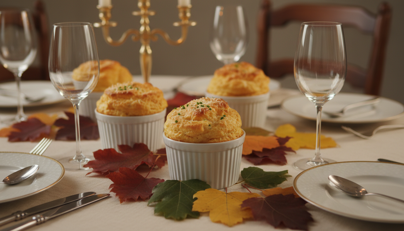 découvrez notre soufflé savoureux au fromage et à la courge, un délice fondant qui ravira vos papilles à chaque bouchée.