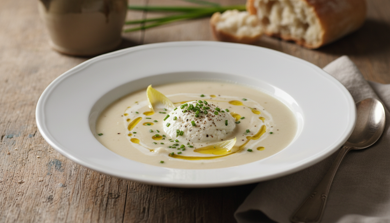 découvrez notre recette simple et savoureuse de velouté d’endives au fromage frais, un délice onctueux parfait pour réchauffer vos repas avec douceur et goût.