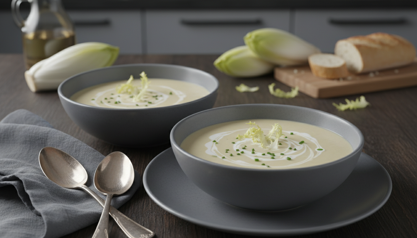 découvrez notre recette simple et savoureuse de velouté d’endives au fromage frais, un délice onctueux parfait pour réchauffer vos repas avec douceur.