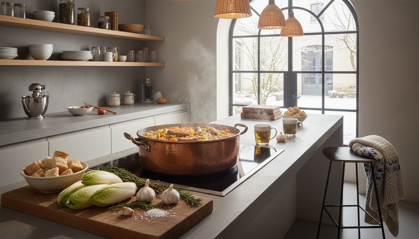 découvrez notre recette simple et savoureuse de velouté d’endives au fromage frais, un délice onctueux parfait pour réchauffer vos repas avec douceur et gourmandise.