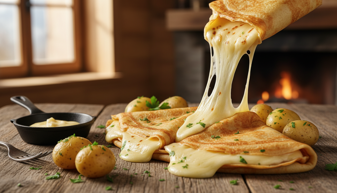 découvrez la recette gourmande des crêpes fondantes au fromage à raclette, un délice savoyard à savourer en famille ou entre amis pour un moment chaleureux et savoureux.