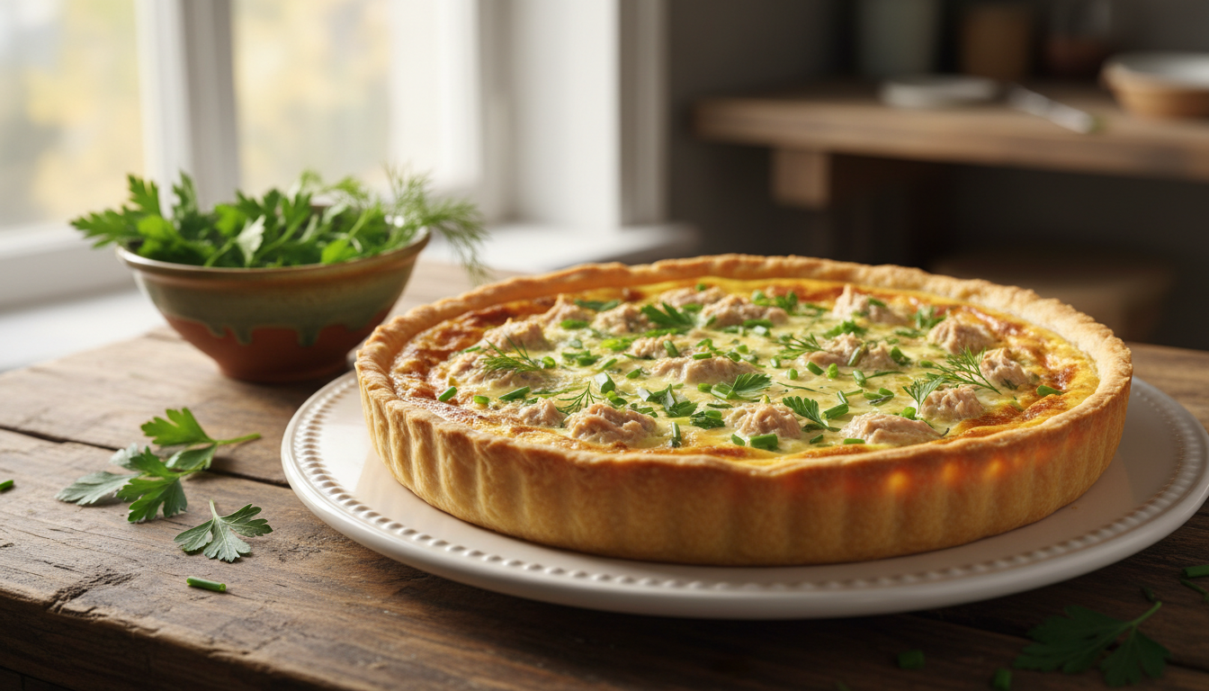 découvrez notre recette de quiche légère au thon, délicatement parfumée aux herbes fraîches, idéale pour un repas savoureux et équilibré.
